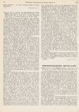 755-756 [Rezension] Maur, Hansjörg auf der, Die Osterhomilien des Asterios Sophistes als Quelle für die Geschichte der Osterfeier
