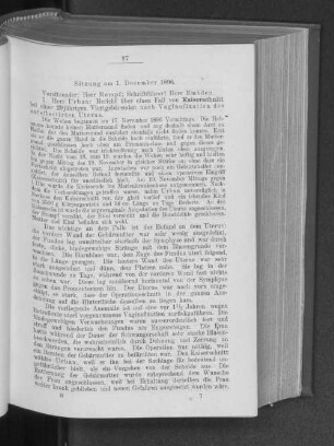 Sitzung am 1. December 1896.