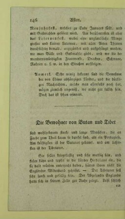 Die Bewohner von Butan und Tibet