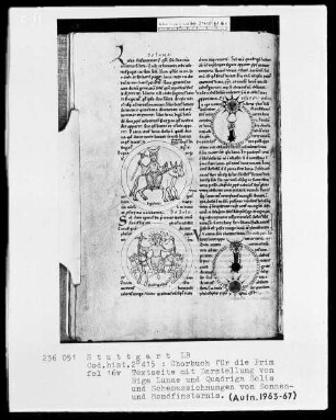 Chorbuch für die Prim — Textseite mit vier Illustrationen, Folio 16verso