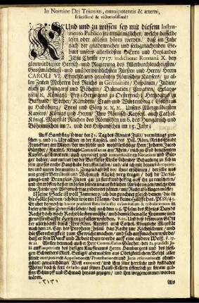 In Nomine Dei Triunius ...