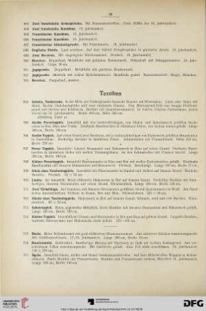 Textilien, Ostasiatisches Kunstgewerbe (Nr. 704-757)