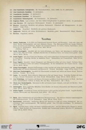Textilien, Ostasiatisches Kunstgewerbe (Nr. 704-757)