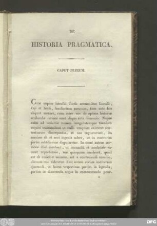 De Historia Pragmatica.