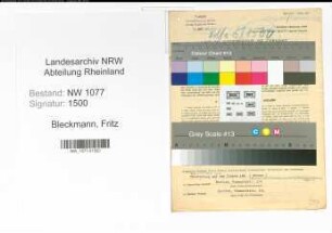 Entnazifizierung Fritz Bleckmann , geb. 24.10.1897 (Polizist)