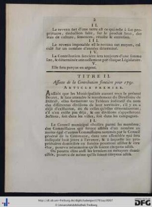 Titre II.