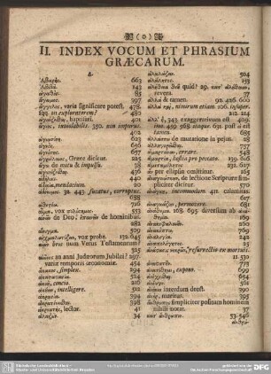 II. Index Vocum Et Phrasium Graecarum