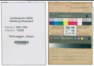 Entnazifizierung Johann Terbrueggen , geb. 09.04.1903 (Postschaffner)