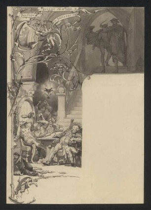 Mephisto führt Faust in Auerbachs Keller