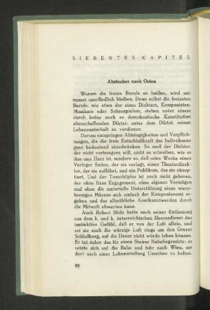 Siebentes Kapitel Abstecher nach Osten