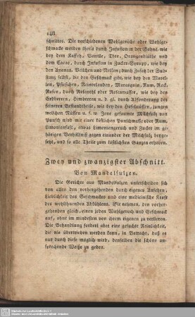 Zwey und zwanzigster Abschnitt. Von Mandelsulzen