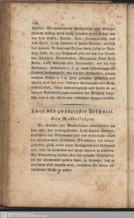 Zwey und zwanzigster Abschnitt. Von Mandelsulzen