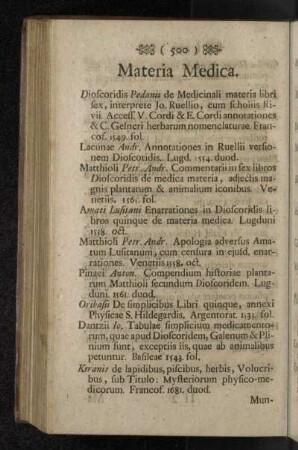 Materia Medica.