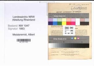 Entnazifizierung Albert Meisterernst , geb. 24.02.1908 (Beamter)