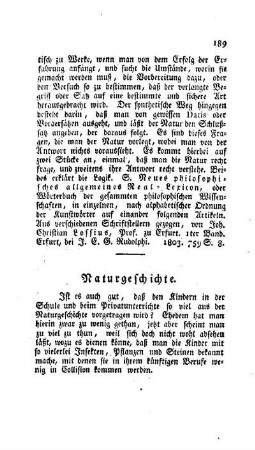 Naturgeschichte