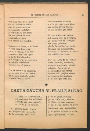 Carta gaucha al Fraile Aldao
