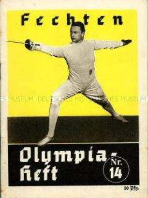 Begleitheft zu den Olympischen Spielen 1936 für die Sportart Fechten