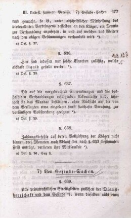 7) Von Gesinde-Sachen.