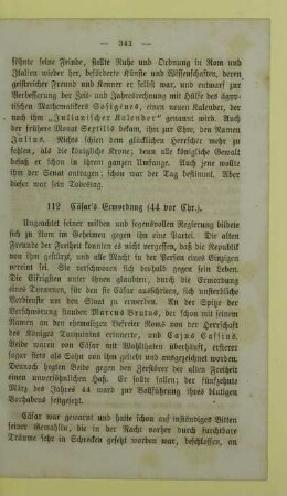 112. Cäsar's Ermordung (44 vor Chr.)