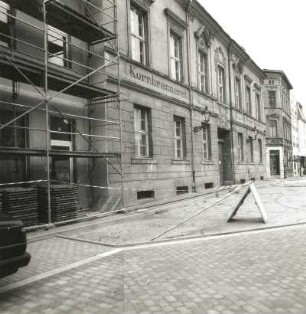 Cottbus. Ehemalige Kornbrennerei Ernst Graske : Cottbus, Burgstraße 17. Wohnhaus (E. 19. Jh.). Straßenansicht