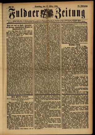 Ausgabe vom Samstag, den 17. März 1894.