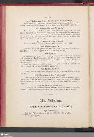 XIX. Abtheilung. Früchte zu Gefrorenem in Dunst
