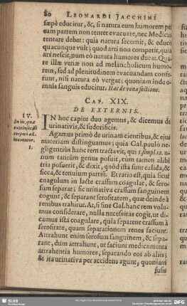 Cap. XIX. De Externis