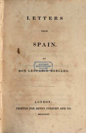 Letters from Spain