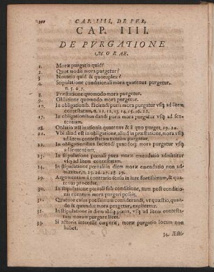 Cap. IIII. De Purgatione Morae.