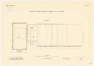 Kriegsschule der Garnison Potsdam: Turnhalle, Geschützschuppen, Reitbahn, Pferdestall: Grundriss Erdgeschoss 1:100