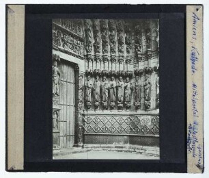 Amiens, Kathedrale Notre Dame : Westfassade, Mittelportal, Christus und die törichten Jungfrauen