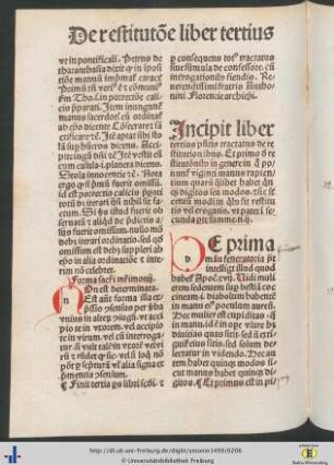 Liber III. Tractatus de restitutionibus.