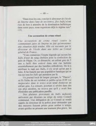Une accusation de crime rituel