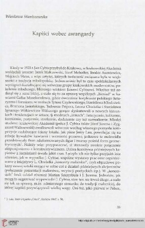 4: Kapiści wobec awangardy