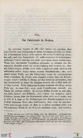 VII. Das Unbewusste im Denken