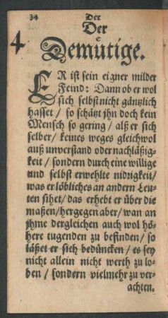 Der Demütige.