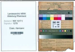Entnazifizierung Hermann Coen , geb. 02.09.1907 (Kaufmann)