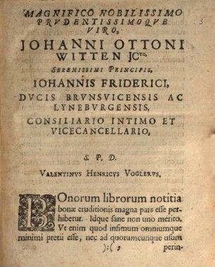 Valentini Henrici Vogleri Introductio Universalis In Notitiam Cuiuscunque Generis Bonorum Scriptorum