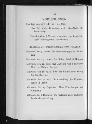 Vorlesungen