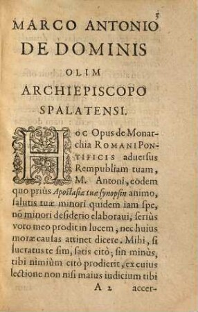 Hypocrisis Marci Antonii de Dominis detecta, seu censura in eius libros de republica ecclesiastica : praeambula pleniori responsioni