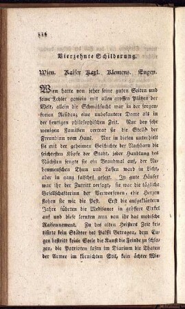 Vierzehnte Schilderung.