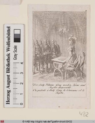 Der Lady Gray werden Krone und Scepter dargereicht