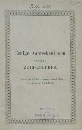 Eenige aanteekeningen omtrent Zuid-Celebes