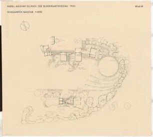 Bundesgartenschau 1955, Kassel: Schulgarten: Gartenplan 1:200