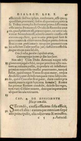 Cap. 4. De Efficiente sola et cum aliis.