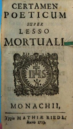 Certamen Poeticum Super Lesso Mortuali