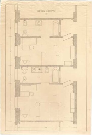 Billing, Hermann; Bochum (Nordrhein-Westfalen); Hotel Bochum - Teilgrundriss