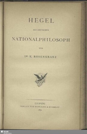 Hegel als deutscher Nationalphilosoph
