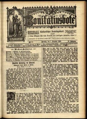 Erste Ausgabe vom Sonntag, den 07. Dezember 1902.
