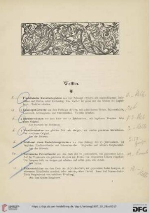 Waffen (Nr. 1-169)